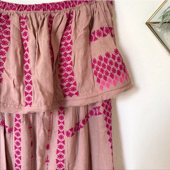 Free People Strapless Embroidered Midi Dress - Picture 6 of 6